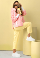 Pikowana Jacke z kapturem Hello Spring Beige