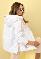 Pikowana Jacke z kapturem Hello Spring Beige