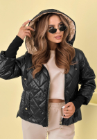 Pikowana Jacke z kapturem Hello Spring Beige