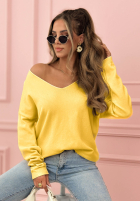 Leicht Pullover z dekoltem Sensibility Gelb