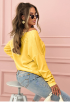 Leicht Pullover z dekoltem Sensibility Gelb