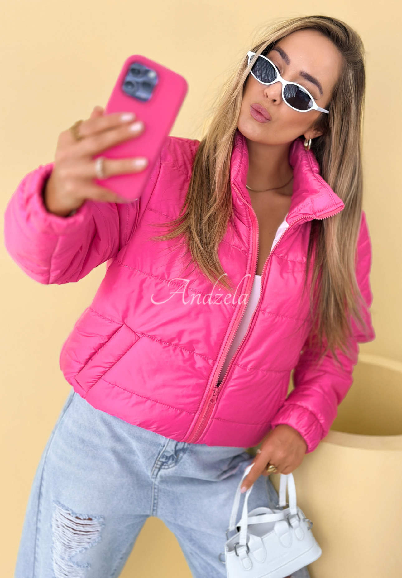 Steppjacke mit Stehkragen Soft Morning Rosa