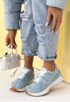 Jeans sneakersy Running Towards You Hellblau