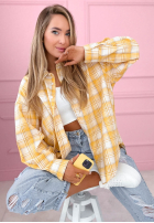Koszula w kratę Jessica żółta