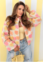 Kwiecista Jacke ze stójką Garden Of Flowers różowo-Gelb