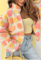 Kwiecista Jacke ze stójką Garden Of Flowers różowo-Gelb