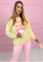 Pullover z napisami Creme De La Creme Gelb
