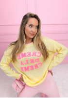 Pullover z napisami Creme De La Creme Gelb