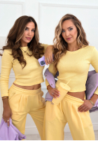 Sweat Set Bluse i Hose Doing Nothing Himmelblau