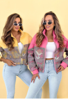 Sweatshirt ze stójką Mit Muster Alice Gelb