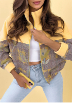 Sweatshirt ze stójką Mit Muster Alice Gelb