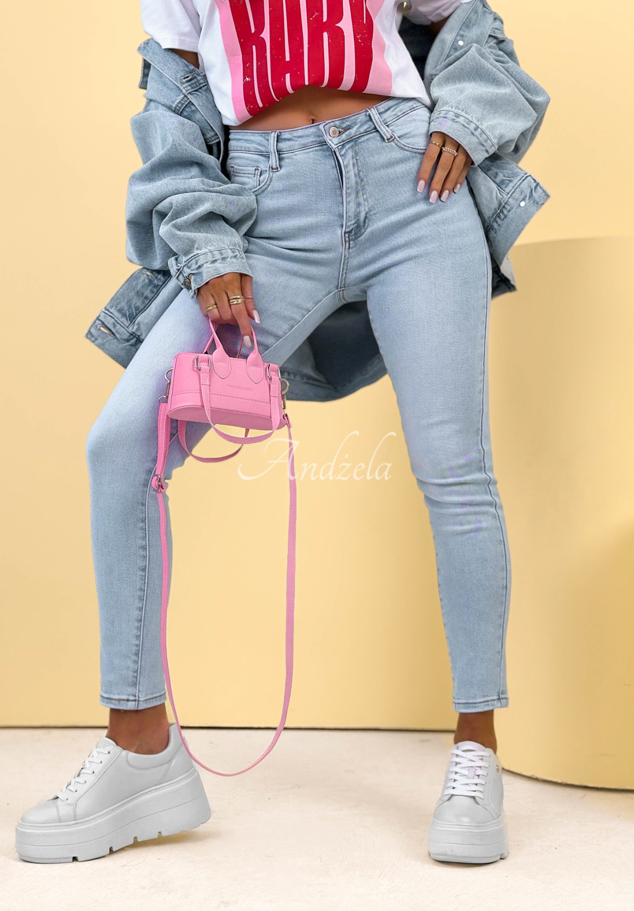 Skinny-Jeans Pamela Hellblau