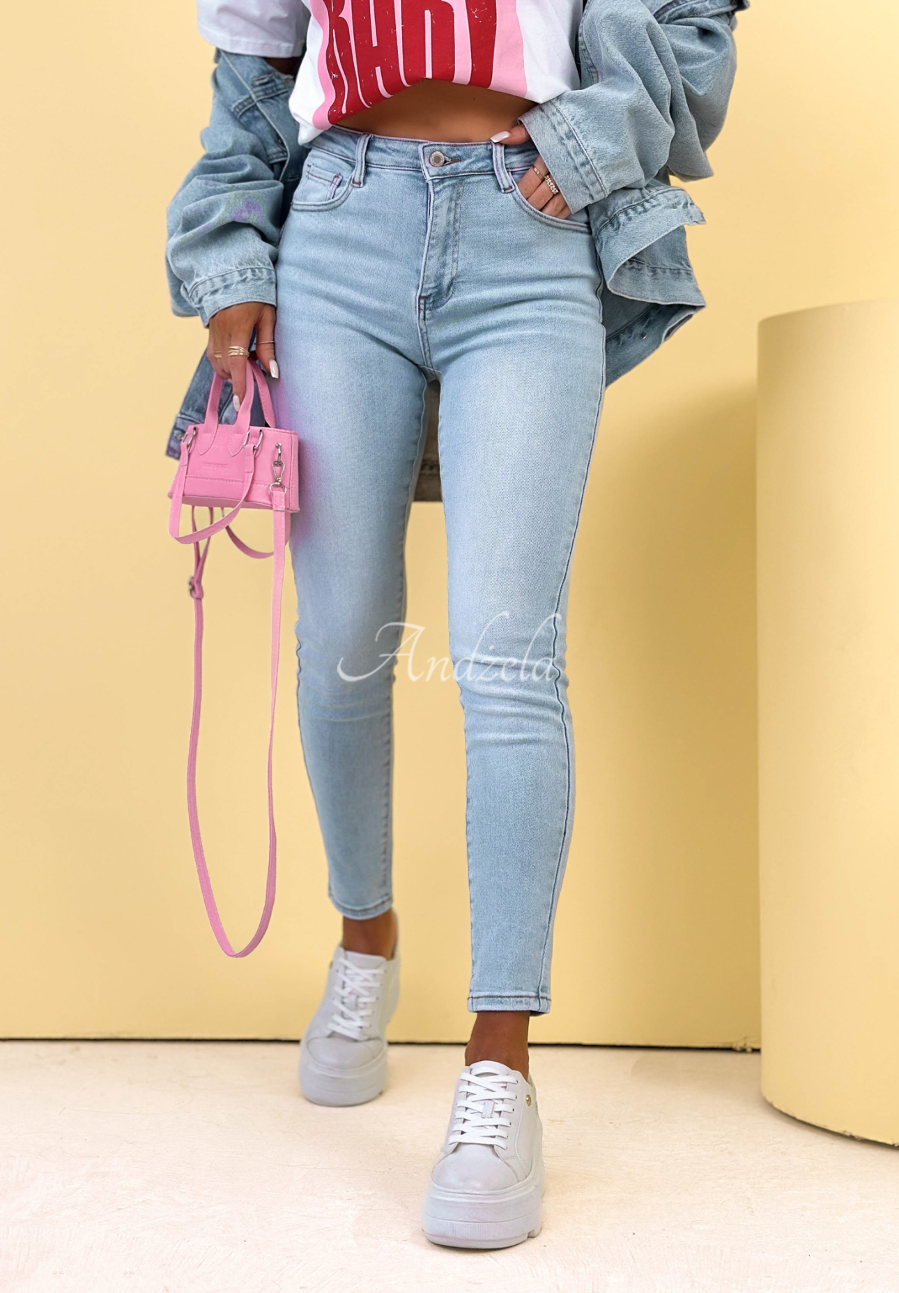 Skinny-Jeans Pamela Hellblau