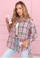 Hemd w kratę Province House Puderrosa