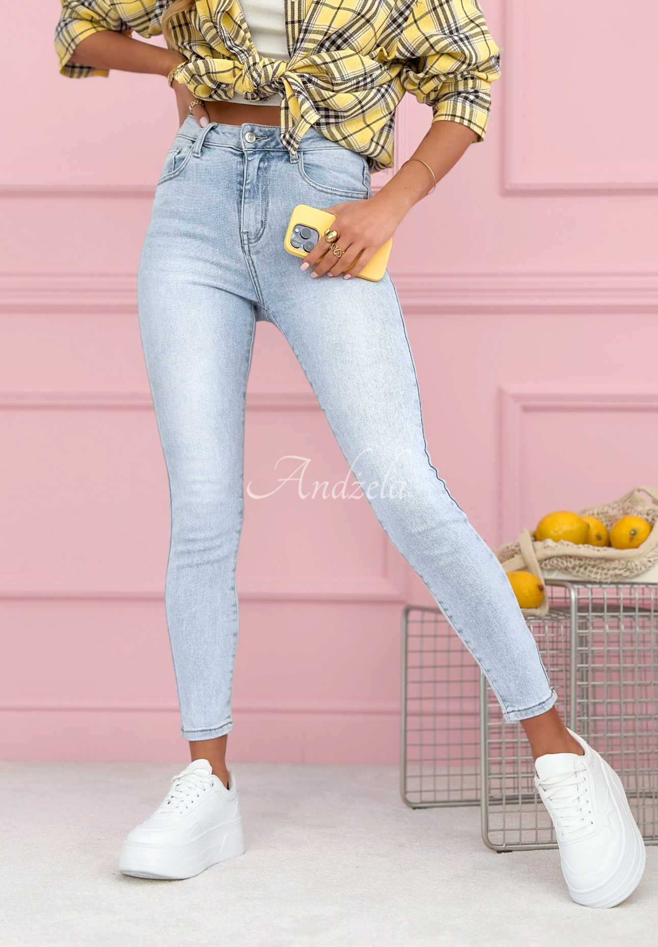 Skinny Jeans Evelyn Hellblau