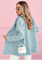 Mantel kożuszek z kołnierzem Ingrid Fuchsia