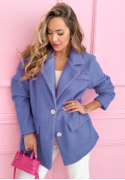 Mantel kożuszek z kołnierzem Ingrid Fuchsia