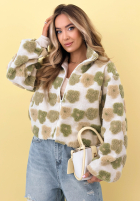 Kwiecista Jacke ze stójką Garden Of Flowers biało-Grün