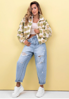 Kwiecista Jacke ze stójką Garden Of Flowers biało-Grün