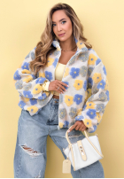 Kwiecista Jacke ze stójką Garden Of Flowers różowo-Gelb