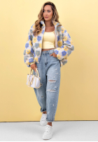 Kwiecista Jacke ze stójką Garden Of Flowers różowo-Gelb