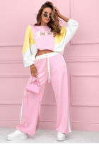 Sweat Set Sweatshirt i Hose Spring Amour różowo-Gelb