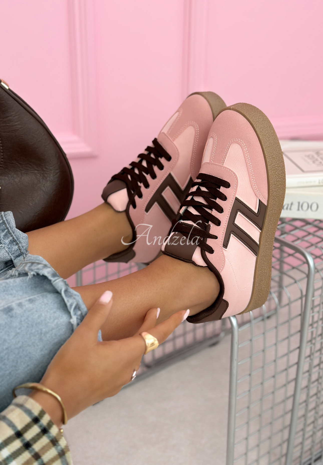 Sneaker Gotta Keep Going rosa-Schokoladenbraun