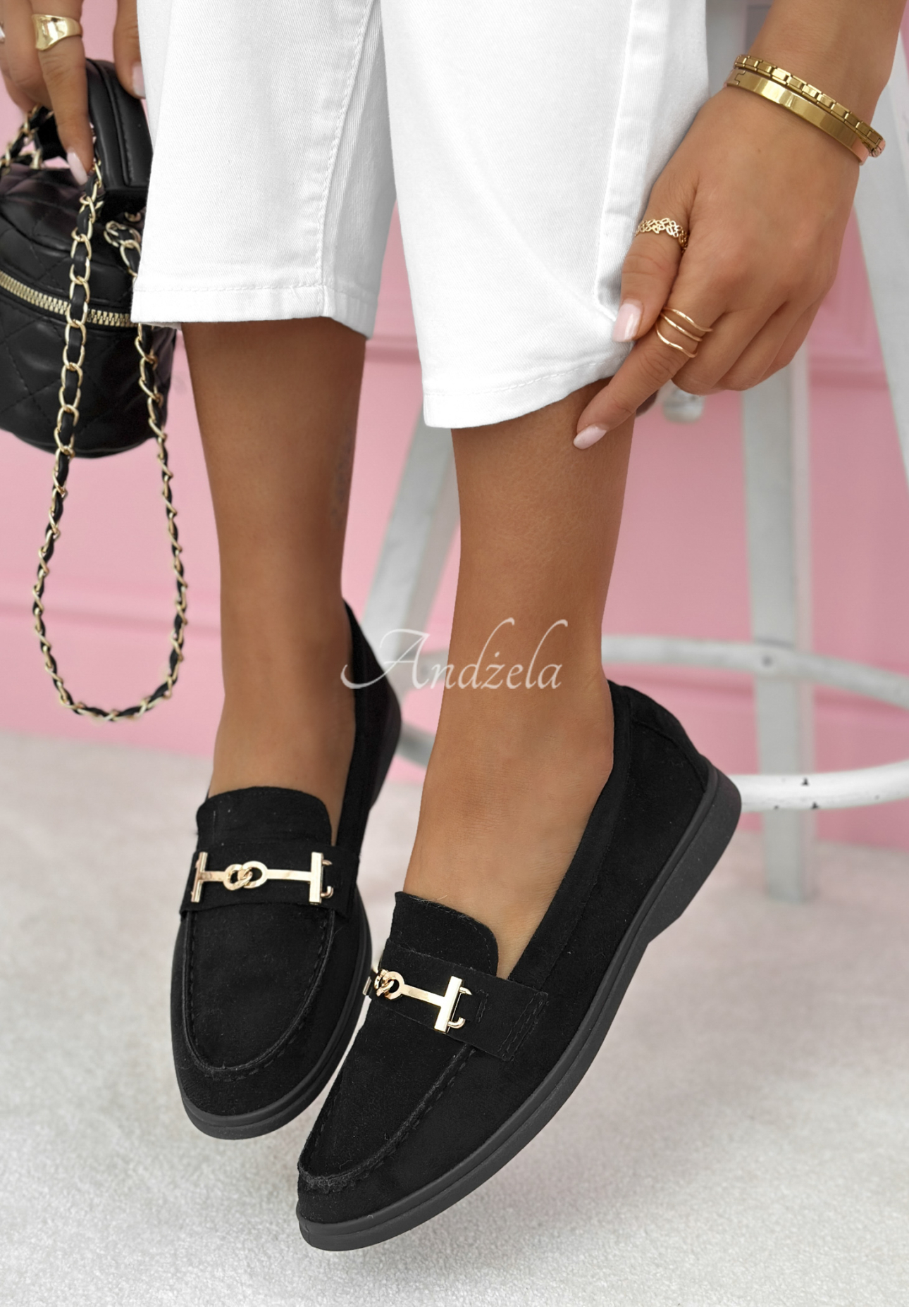 Spirit Rebirth black suede moccasins