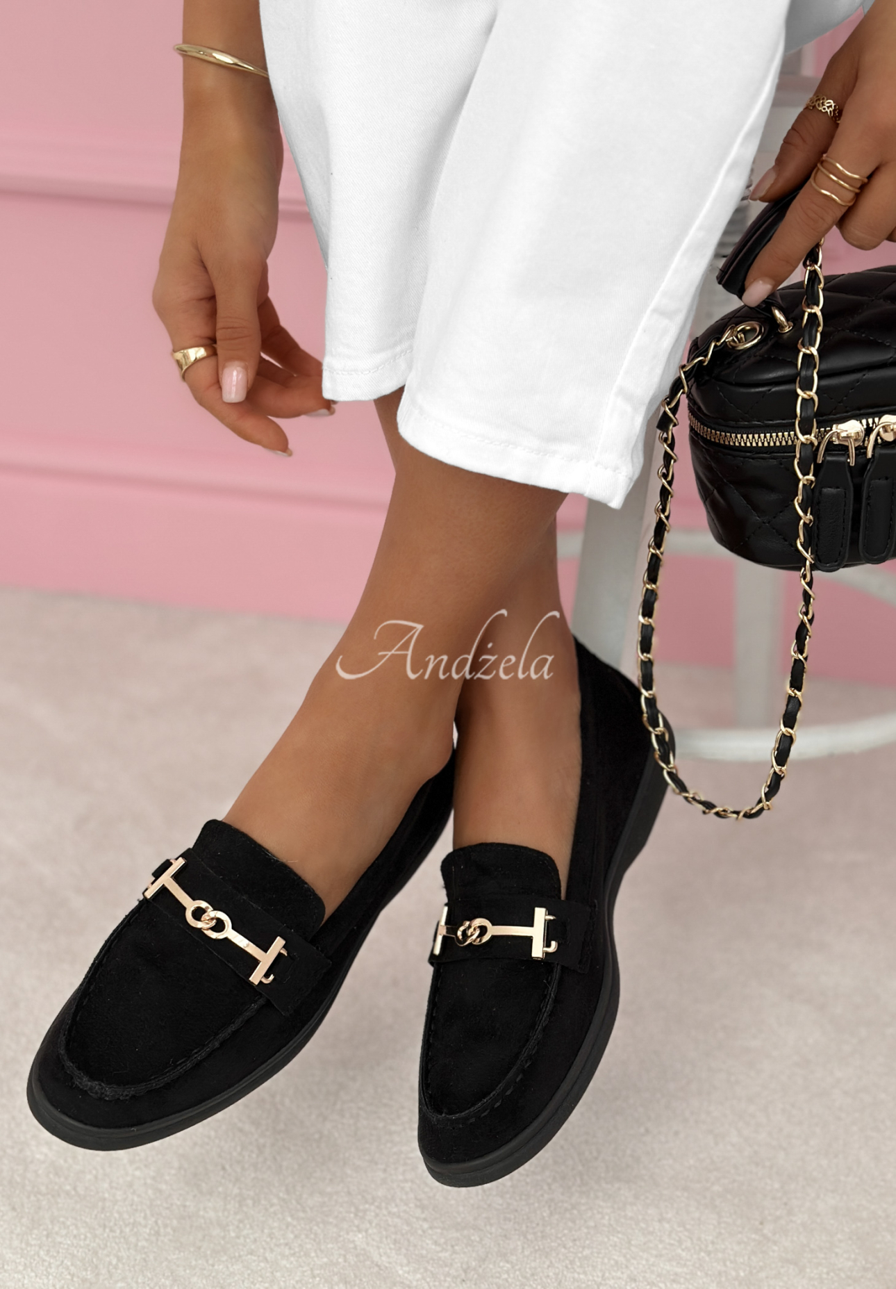 Spirit Rebirth black suede moccasins