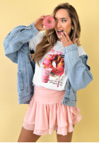 T-Shirt z nadrukiem Pretzel Weiß