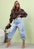 Hose Jeans z przetarciami Abby Blau