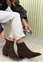 zamszowe Stiefeletten The Small Steps Schokoladenbraun