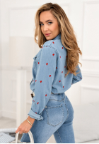 Bawełniana Hemd z serduszkami Hold My Heart Blau