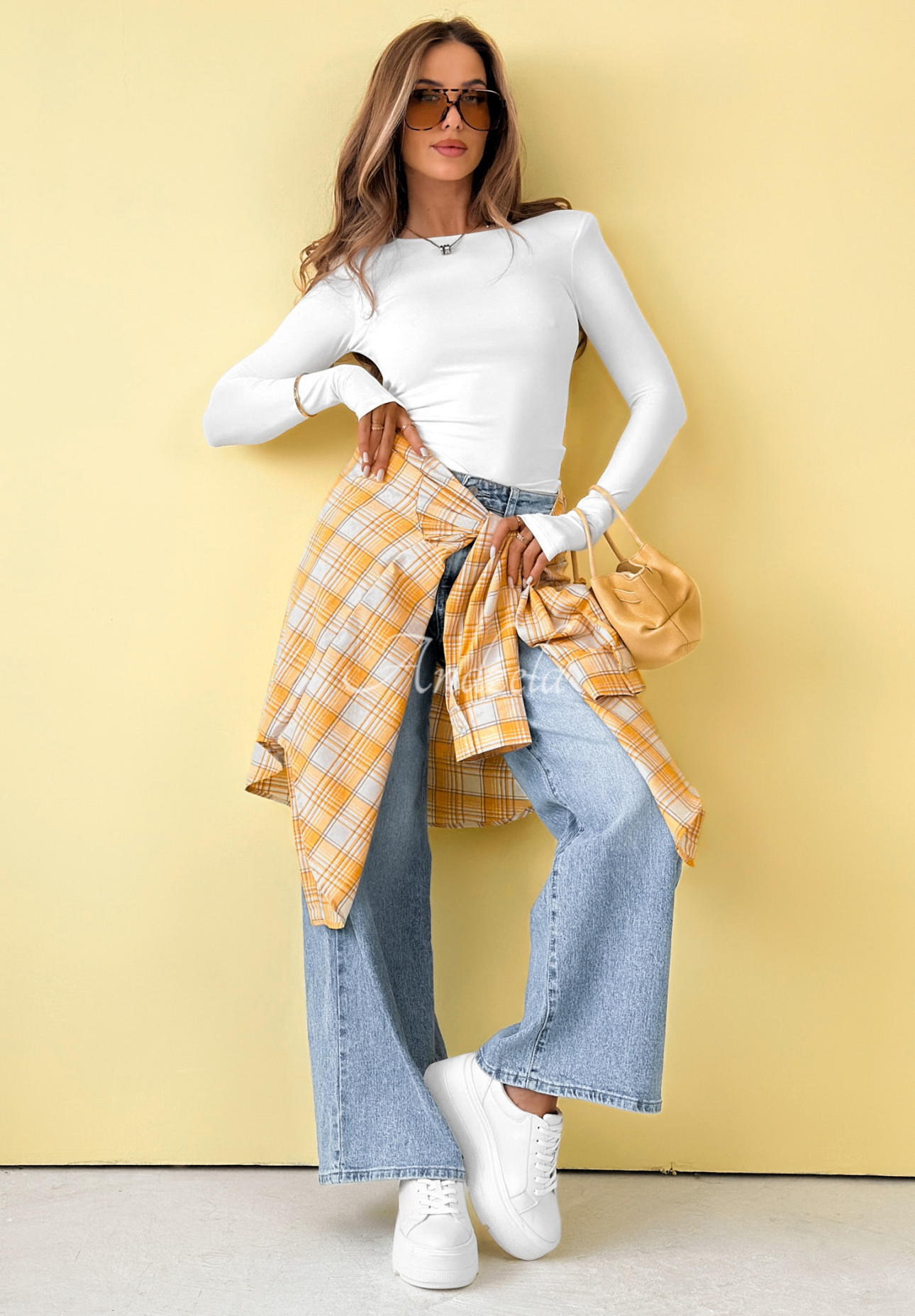 Oberteil longsleeve Basically Fine Ecru