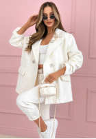 Długi płaszcz kożuszek Holding On To You różowy