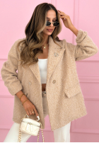 Długi Mantel kożuszek Holding On To You Rosa