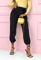 Eleganckie Hose dresowe masełko z różą Blossom Symphony Ecru