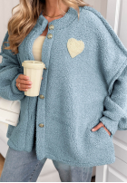 Krótka Jacke sherpa kożuszek April Feels Himmelblau