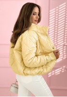 Pikowana kurtka ze stójką Hilda żółta