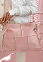 Zamszowa Tasche z ozdobnymi przeszyciami Everyday Smile Himmelblau