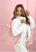 Zamszowa Tasche z ozdobnymi przeszyciami Everyday Smile Himmelblau