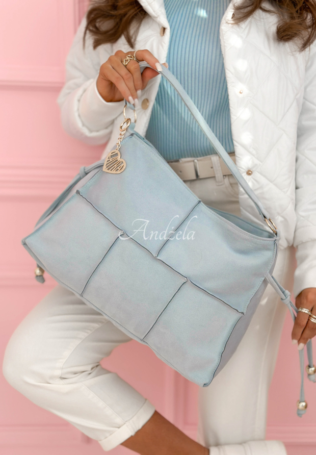 Tasche mit Ziern&auml;hten Everyday Smile Himmelblau