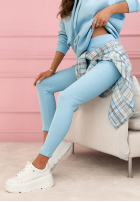 Sweat Set Sweatshirt z kapturem i Leggings Hot Duo Himmelblau