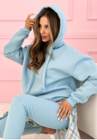 Sweat Set Sweatshirt z kapturem i Leggings Hot Duo Himmelblau