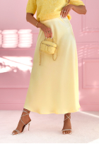 Satynowa Rock maxi Sabina Puderrosa