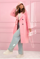 Długi Mantel z kołnierzem We Both Know Rosa