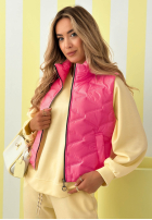 Krótka pikowana kamizelka The Spring Swing żółta