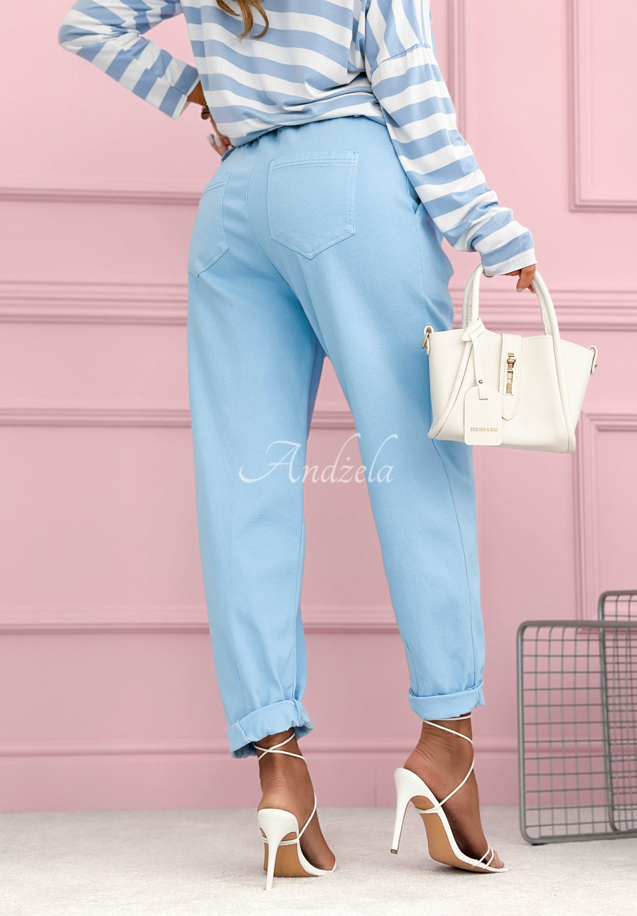 Spring Will Come carrot pants, light blue