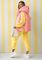 Pikowana Weste z kapturem Spring Touch Weiß