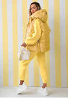 Pikowana Weste z kapturem Spring Touch Weiß